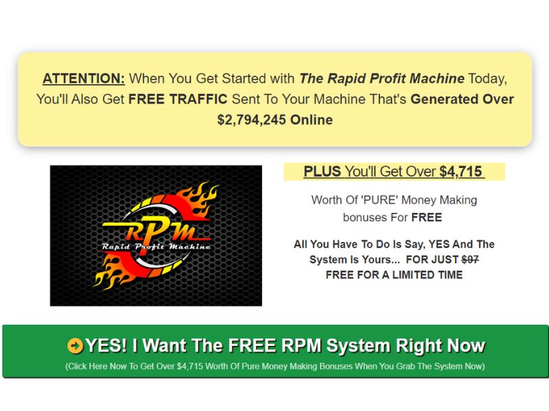 get started with rapid profit machine
